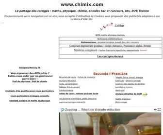 Chimix.com(Mathématiques) Screenshot