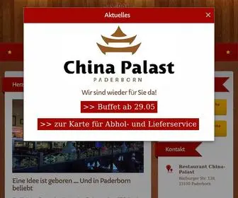 China-Palast-Paderborn.de(Chinesisches Restaurant in Paderborn) Screenshot