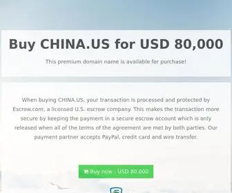 China.us(Domain name is for sale) Screenshot