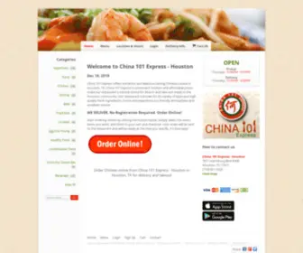 China101Expresshouston.com(Order Chinese online from China 101 Express) Screenshot