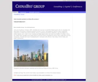 Chinabio-Partnering.com(ChinaBio® Group) Screenshot