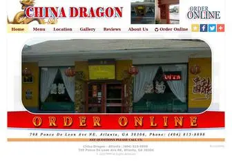 Chinadragonatlanta.com(View China Dragon) Screenshot