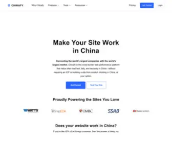 Chinafy.com(Accelerate Your Website In China) Screenshot