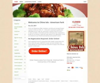 Chinaisleamericanfork.com(Order Chinese online from China Isle) Screenshot