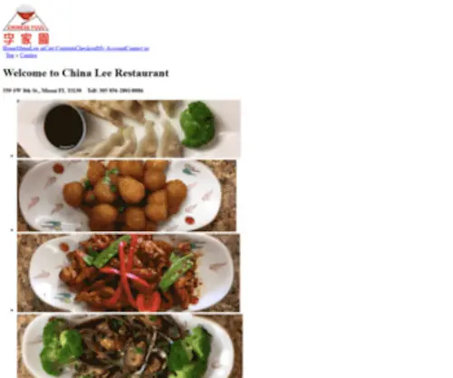 Chinaleemiami.com(Top-rated chinese food restaurant in miami) Screenshot