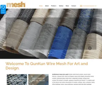 Chinameshproduct.com(Architectural Woven Wire Mesh from Qunkunmetal) Screenshot