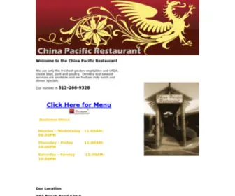 Chinapacificaustin.com(China Pacific Restaurant) Screenshot