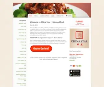 Chinastarnj.com(Order Chinese online from China Star) Screenshot