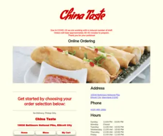 Chinatasteellicottcity.com(China Taste) Screenshot