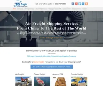 Chinatsfreight.com(USA China freight & cargo shipping company) Screenshot