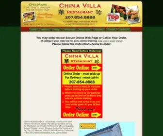 Chinavillamaine.com(China Villa Restaurant) Screenshot