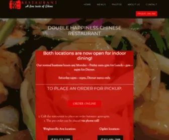 Chinesedoublehappiness.com(DOUBLE HAPPINESS CHINESE RESTAURANT) Screenshot