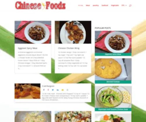 Chinesefoodz.com(Chinese Foods Recipes and info) Screenshot