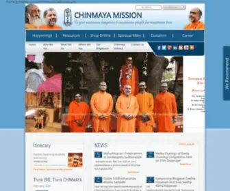 Chinmayamission.com(Chinmaya Mission Worldwide) Screenshot