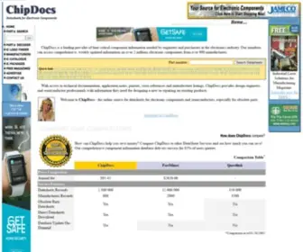 Chipdocs.com(Datasheets for Electronic Components and Semiconductors) Screenshot