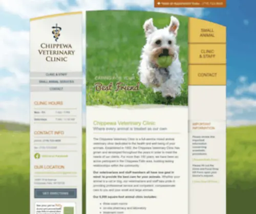 Chippewavet.com(Chippewa Falls WI Veterinary Clinic) Screenshot