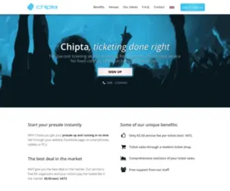 Chipta.com(Voordeligste online voorverkoop oplossing voor evenementen) Screenshot