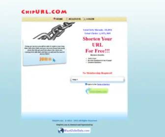 Chipurl.com(Free URL Shrink Service) Screenshot