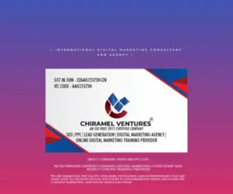 Chiramelventures.com(International Digital Marketing Consultant and Agency) Screenshot