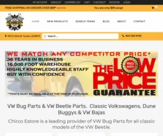 Chircoestore.com(VW Bug Parts) Screenshot