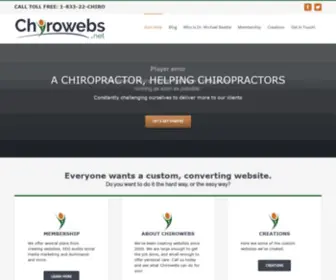 Chiro.cc(Creator of custom Chiropractic and Entrepreneur Websites) Screenshot