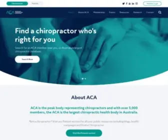 Chiro.org.au(ACA) Screenshot