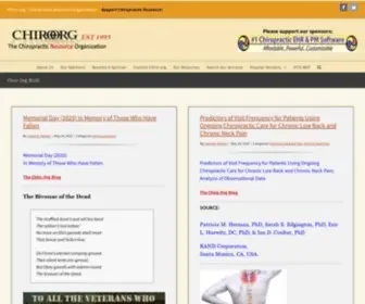 Chiro.org(Largest Chiropractic News Source) Screenshot