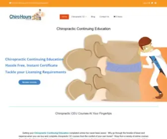 Chirohrs.com(Chiropractic Continuing Education) Screenshot