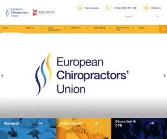 Chiropractic-Ecu.org(European Chiropractors' Union) Screenshot