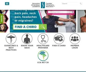 Chiropractic.ca(Association chiropratique canadienne) Screenshot