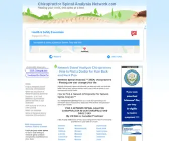 Chiropractorspinalanalysisnetwork.com(Network Spinal Analysis Chiropractors) Screenshot