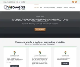 Chirowebs.net(Creator of custom Chiropractic and Entrepreneur Websites) Screenshot