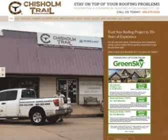 Chisholmtrailroofing.com(Roofer in Yukon and Oklahoma City) Screenshot