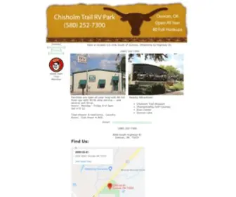 ChisholmtrailrvPark.com(Chisholm Trail RV Park Duncan Oklahoma) Screenshot