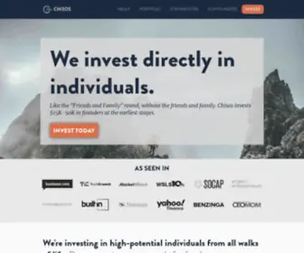 Chisos.io(Chisos Capital invests startup capital in idea) Screenshot