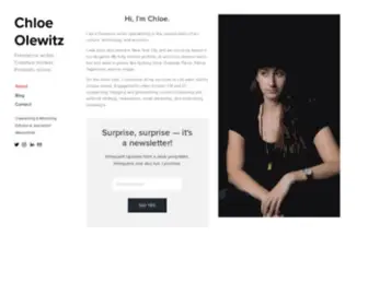 Chloeolewitz.com(Freelance writer) Screenshot