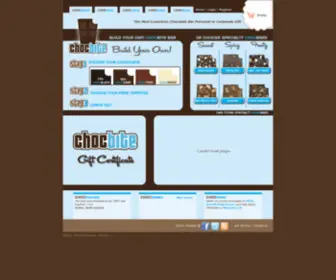 Chocbite.com(Home of custom chocolates and gourmet chocolate gifts) Screenshot