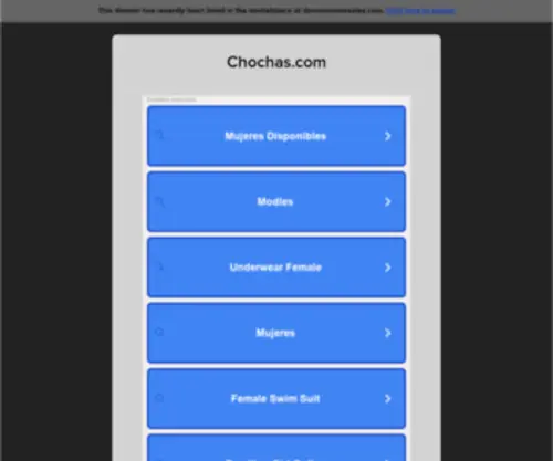 Chochas.com(The Leading Chochas Site on the Net) Screenshot