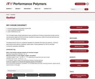 Chockfastgrout.com(ITW Performance Polymers) Screenshot