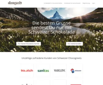 Chocogreets.com(Schweizer Schokolade) Screenshot