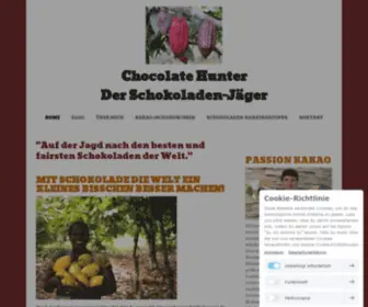 Chocolate-Hunter.com(Auf der Jagd nach den besten und fairsten Schokoladen der Welt) Screenshot