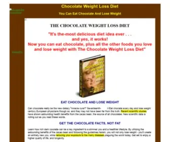 Chocolatedietsystem.com(The Chocolate Weight Loss Diet System) Screenshot