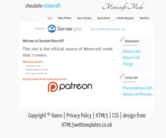 Chocolateminecraft.com(Website keywords) Screenshot