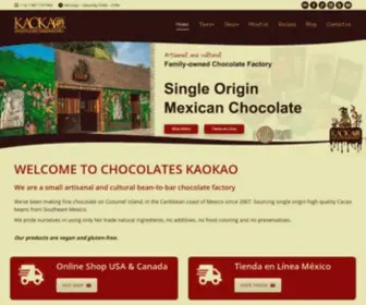 Chocolateskaokao.com(Our bean to bar Chocolate Factory in Cozumel Island) Screenshot