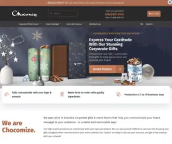 Chocomize.com(Personalized Chocolate Bars) Screenshot