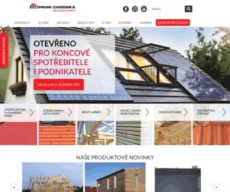 Chodska.cz(Střešní krytiny a materiály pro střechy) Screenshot