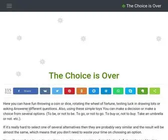 Choice-Helper.com(The Choice is Over) Screenshot