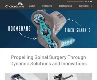 Choicespine.com(Spinal Implant Manufacturer) Screenshot