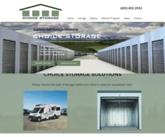 Choicestorage.ca(Okotoks & High River Self Storage) Screenshot