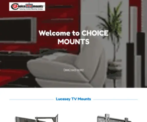 ChoicetvMounts.com(CHOICE MOUNTS) Screenshot